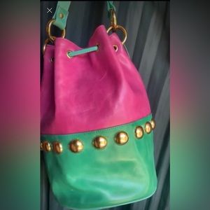 Vintage color block bag